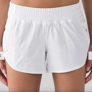 Lululemon White Running Shorts